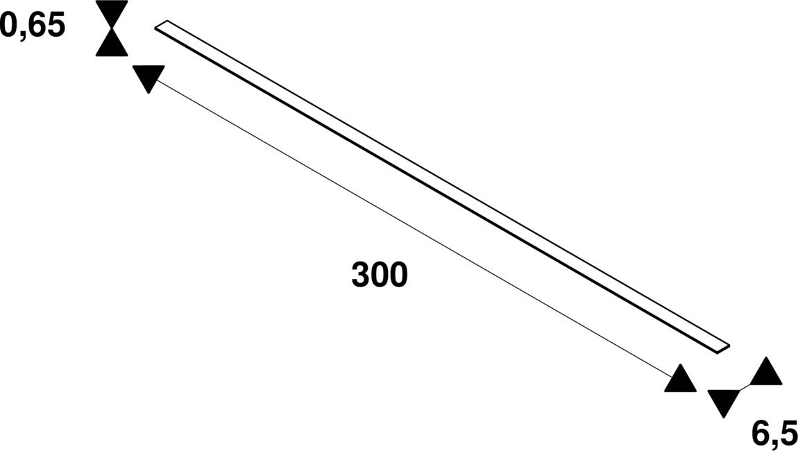 Dimensioned drawing of SLV GRAZIA 60, PC cover 3m frosted