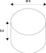 Dimensioned drawing of SLV Colourless LED lightbulb QPAR51, GU10, 2700K, grey