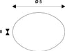 Dimensioned drawing of SLV Colourless LED lightbulb QPAR51, GU10, 2700K, black