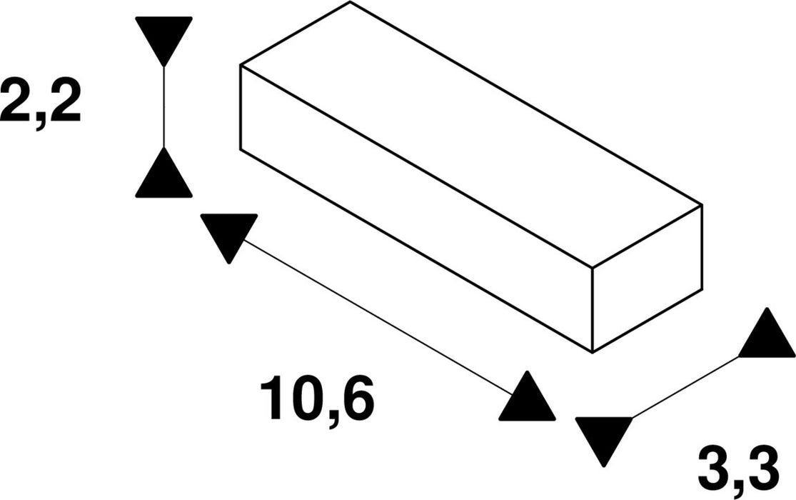 Dimensioned drawing of SLV LED Power supply, 12W 12V