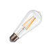 SLV Colourless ST58 E27, transparent LED light, 7.5W 2700K CRI90 320°