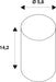 Dimensioned drawing of SLV Colourless ST58 E27, transparent LED light, 7.5W 2700K CRI90 320°