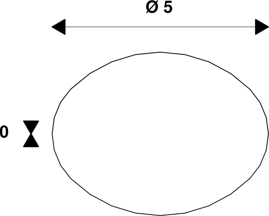 Dimensioned drawing of SLV Colourless QPAR51 GU10, LED light, 6W 2200 2700K CRI90 36°