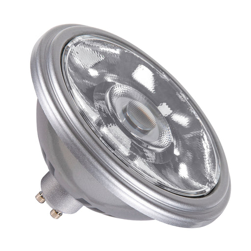 SLV Colourless QPAR111 GU10, silver LED light, 12.5W 2700K CRI90 10°