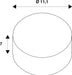 Dimensioned drawing of SLV Colourless QPAR111 GU10, silver LED light, 12.5W 2700K CRI90 10°