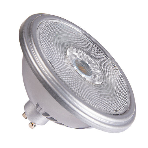 SLV Colourless QPAR111 GU10, silver LED light, 12.5W 2700K CRI90 30°