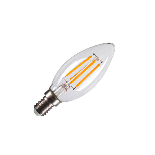 SLV Colourless C35 E14, transparent LED light, 4.2W 2700K CRI90 320°