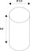 Dimensioned drawing of SLV Colourless C35 E14, Frosted LED light, 4.2W 2700K CRI90 320°