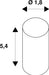 Dimensioned drawing of SLV Colourless QT14 G9, White LED light, 3.6W 3000K CRI90 300°