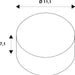 Dimensioned drawing of SLV Colourless QPAR111 GU10, silver LED light, 7W 2700K CRI90 25°