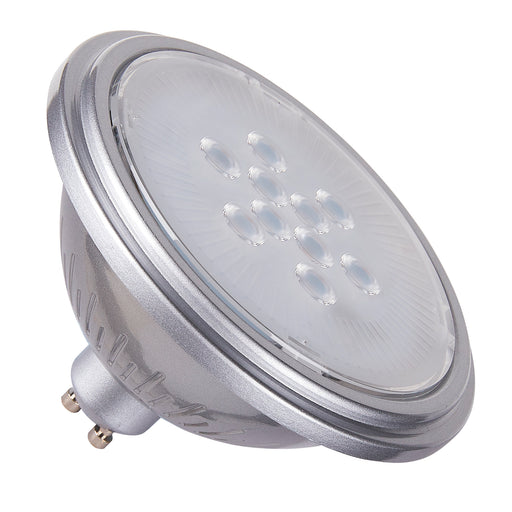 SLV Colourless QPAR111 GU10, silver LED light, 7W 2700K CRI90 40°