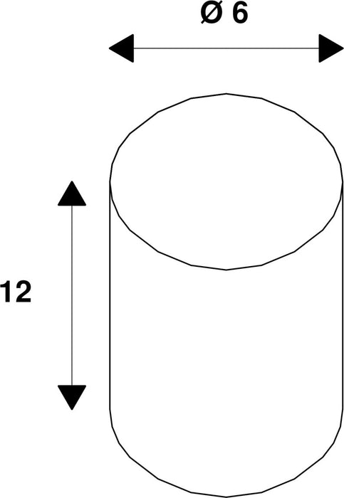 Dimensioned drawing of SLV Colourless A60 E27, white LED light, 13.2W 2700K CRI90 220°