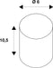 Dimensioned drawing of SLV Colourless A60 E27, transparent LED light, 7.5W 2700K CRI90 320°