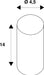 Dimensioned drawing of SLV Colourless T45 E27, white LED light, 13.5W 3000K CRI90 240°