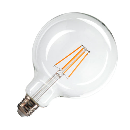 SLV Colourless G125 E27, transparent LED light, 7.5W 2700K CRI90 320°