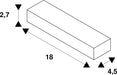 Dimensioned drawing of SLV LED Power supply, 40W 24V