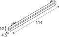 Dimensioned drawing of SLV Aluminium SIGHT TRACK, silver 3-phase spot, CCT