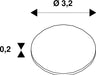 Dimensioned drawing of SLV NUMINOS® XS, transparent diffuser