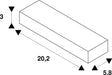 Dimensioned drawing of SLV LED power supply, 60W DALI 24V 2-Channel Tunable White