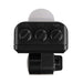 Black plastic motion sensor with adjustable sensitivity, lux, and time settings.
