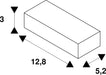 Dimensioned drawing of SLV LED Power supply 24V 25W phase dimmable