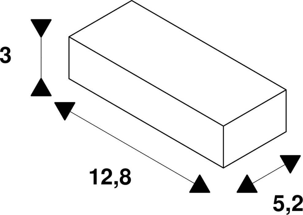 Dimensioned drawing of SLV LED Power supply 24V 25W phase dimmable