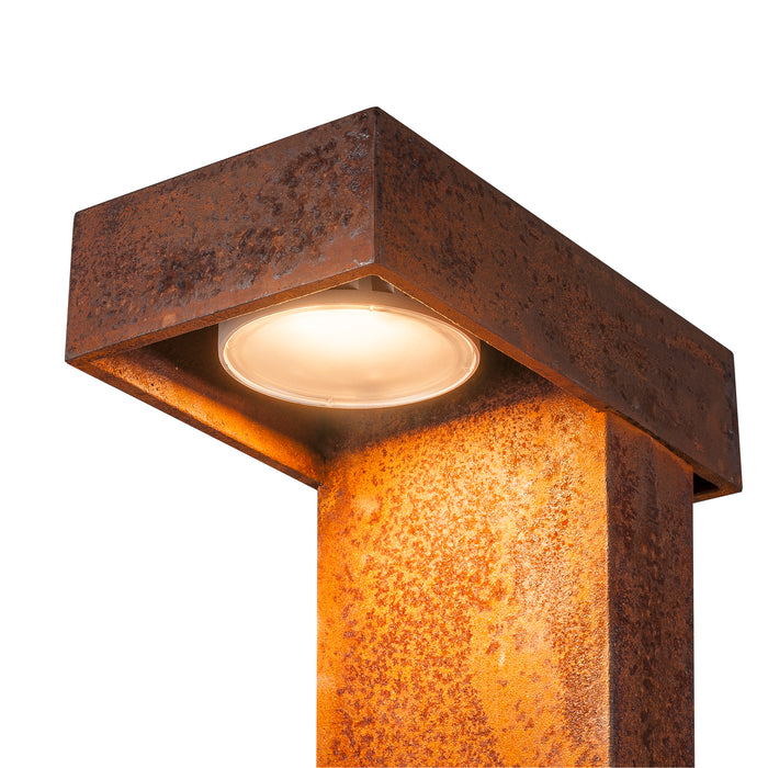 Detailed view product picture of SLV RUSTY® PATHLIGHT 40, LED outdoor floor stand, rust coloured, IP55, 3000K