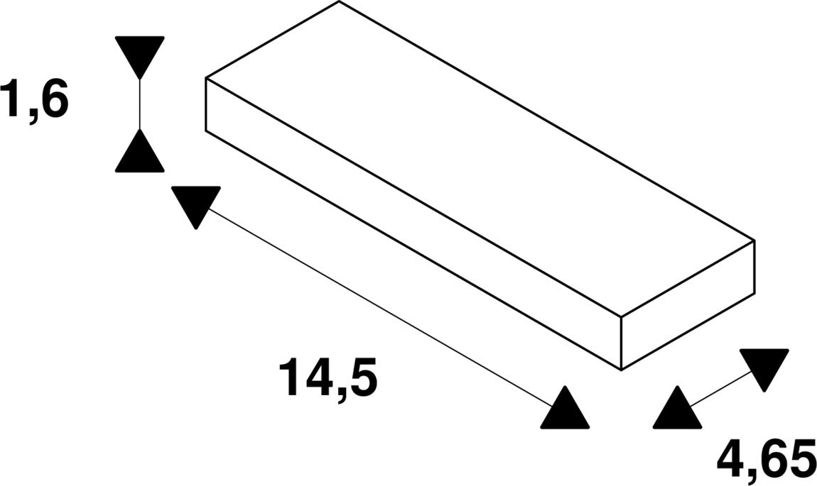 Dimensioned drawing of SLV Controller, CCT RGBW 12-24V ZigBee 3.0