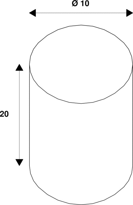 Dimensioned drawing of SLV M-POL ground anchor, stainless steel
