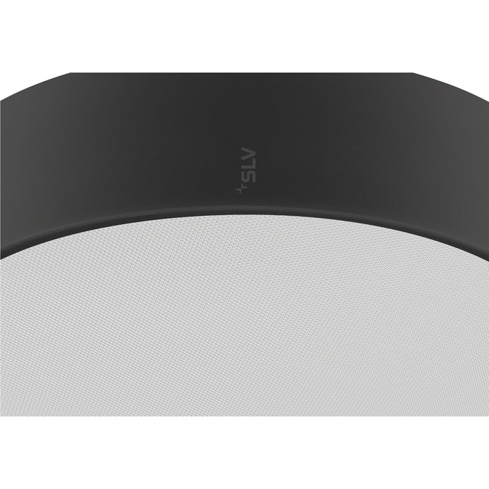 View from the right side product picture of SLV MEDO® PRO 30, wall- and ceiling-mounted light, round, 3000/4000K, 10W, DALI, Touch, 70°, UGR<19, DC, black