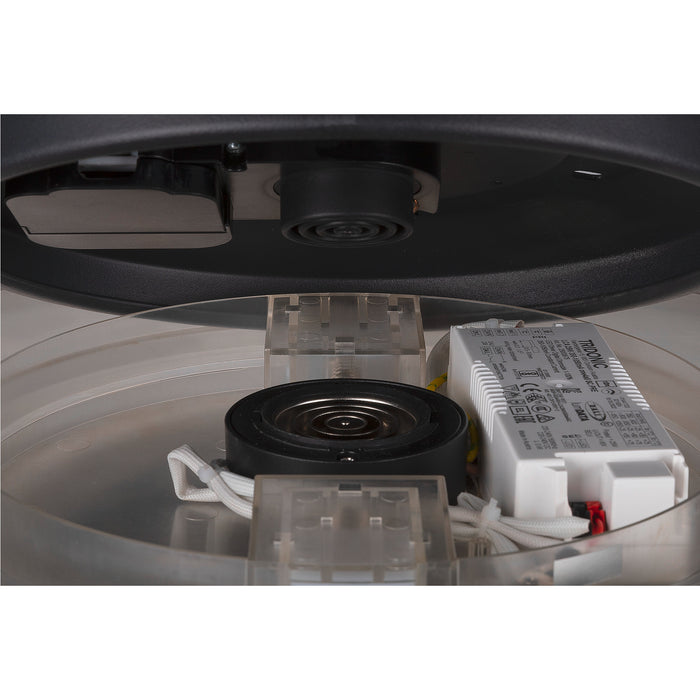 Top view product picture of SLV MEDO® PRO 40, wall- and ceiling-mounted light, round, 3000/4000K, 19W, DALI, Touch, 70°, UGR<19, DC, black