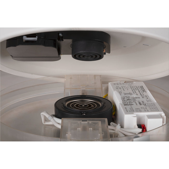 Top view product picture of SLV MEDO® PRO 40, wall- and ceiling-mounted light, round, 3000/4000K, 19W, DALI, Touch, 70°, UGR<19, DC, white