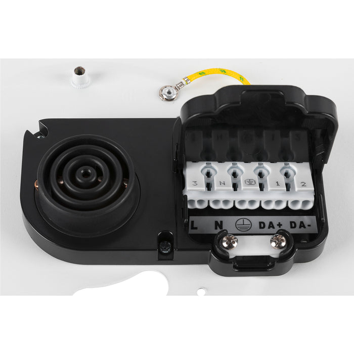 Sloping product picture of SLV MEDO® PRO 60, wall- and ceiling-mounted light, round, 3000/4000K, 37W, DALI, Touch, 70°, UGR<19, DC, white