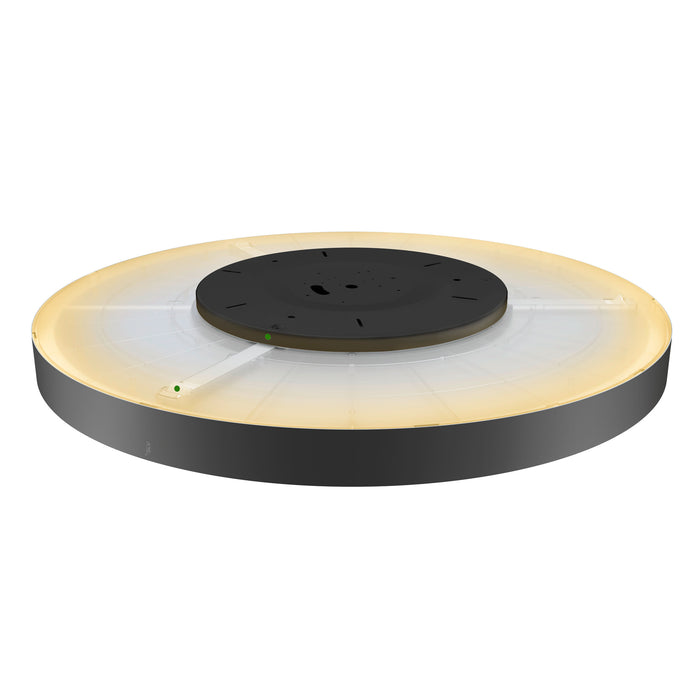 Back view product picture of SLV MEDO® PRO 90, ceiling-mounted light, round, 3000/4000K, 75W, DALI, Touch, 70°, UGR<19, DC, black