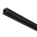Aluminum track lighting rail, black finish, surface mount.