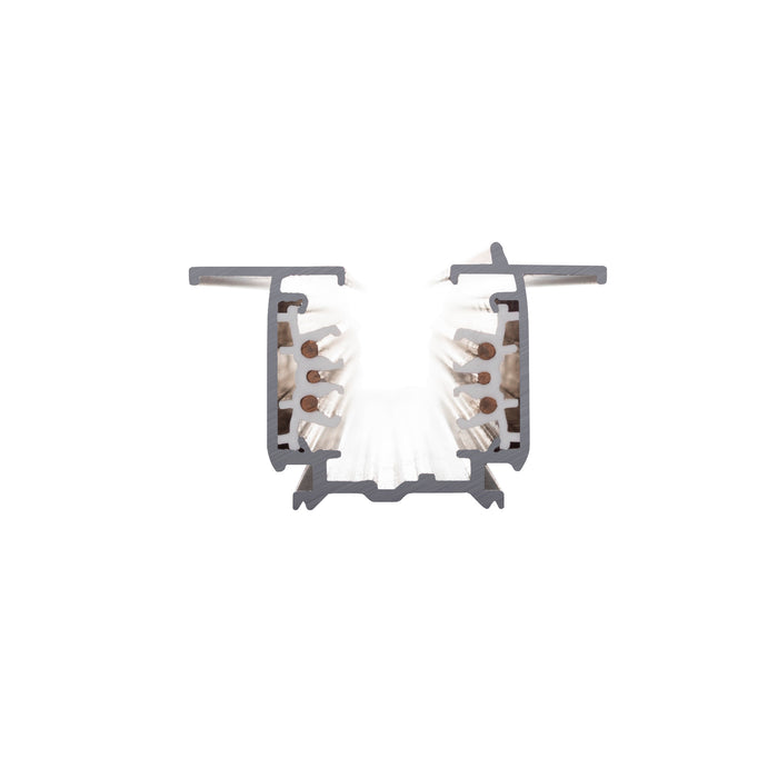 Aluminum LED channel profile, silver finish, for recessed mounting.