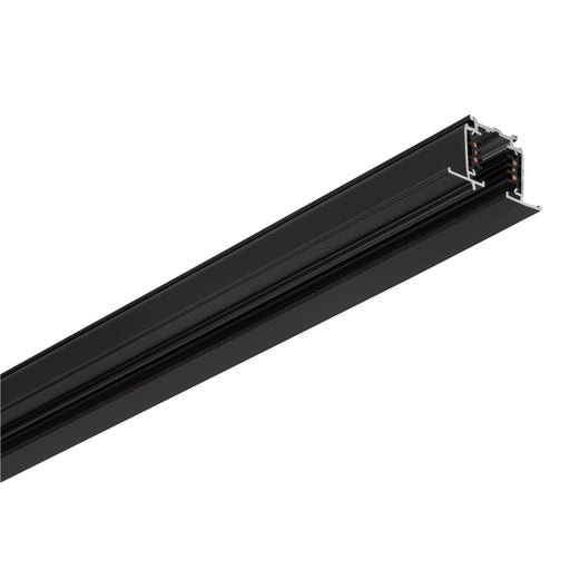 Black finish aluminum track lighting rail.
