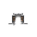 Aluminum track lighting profile, silver finish, surface mount.