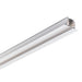 White aluminum track lighting rail, surface mounted.