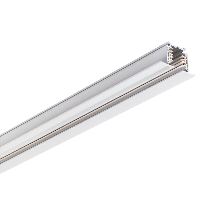White aluminum track lighting rail.