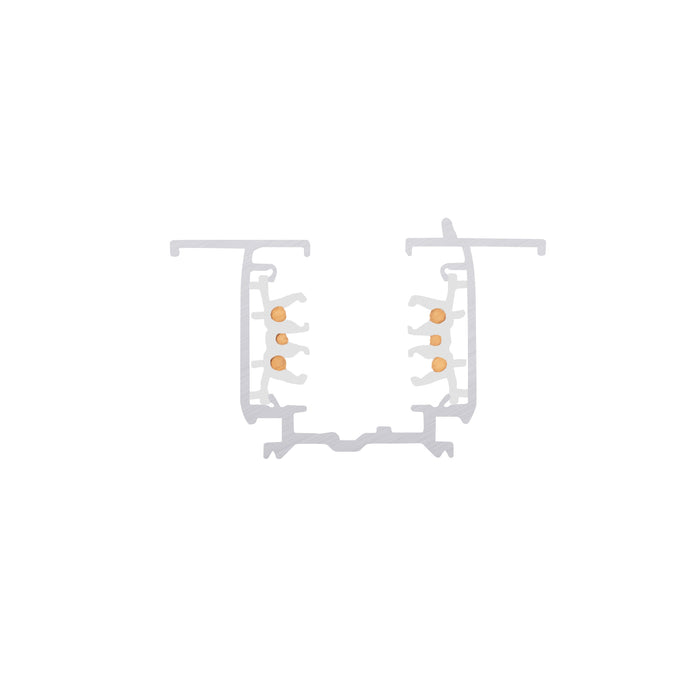 Aluminum recessed LED channel profile, silver finish.