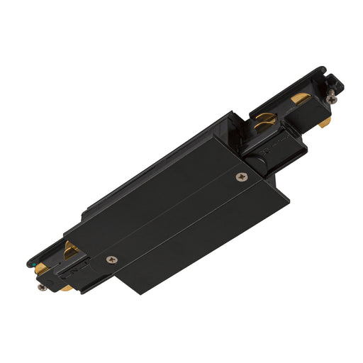 SLV Longitudinal connector, for S-TRACK 3-phase mounting track, with feed-in option, DALI, PHASE, black