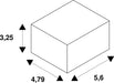 Dimensioned drawing of SLV End cap, for S-TRACK 3-phase mounting track, black