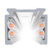 Aluminum track lighting rail, silver finish, with copper conductors.