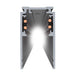 Aluminum LED channel profile, silver finish, cross-section view.