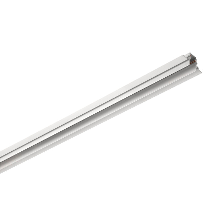 White aluminum track lighting rail, surface mount.