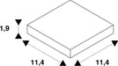 Dimensioned drawing of SLV L-connector electric, 48V TRACK, white, DALI