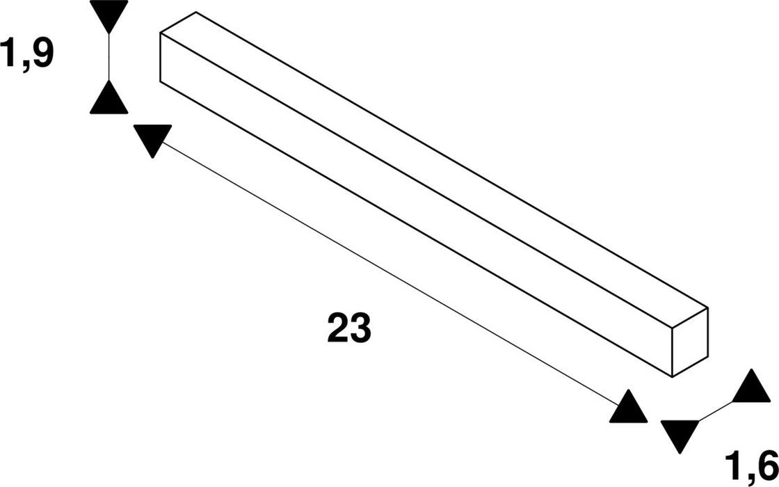 Dimensioned drawing of SLV Flexible connector, 48V TRACK, black, DALI