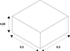 Dimensioned drawing of SLV L-connector, 48V TRACK, for mounting track deep, left, black