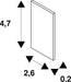 Dimensioned drawing of SLV End cap for mounting track deep, 48V TRACK, black